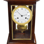 Clock Glazed in Mahogany beginning 19th Century XIXe signed AUTRAY (2)