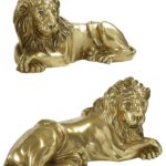 paire de lions en bronze (2)