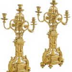 paire de chandeliers bronze dore (6)