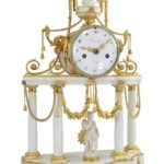 pendule portique signe champagne (1)