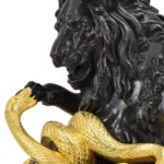 sculpture lion au serpent (5)