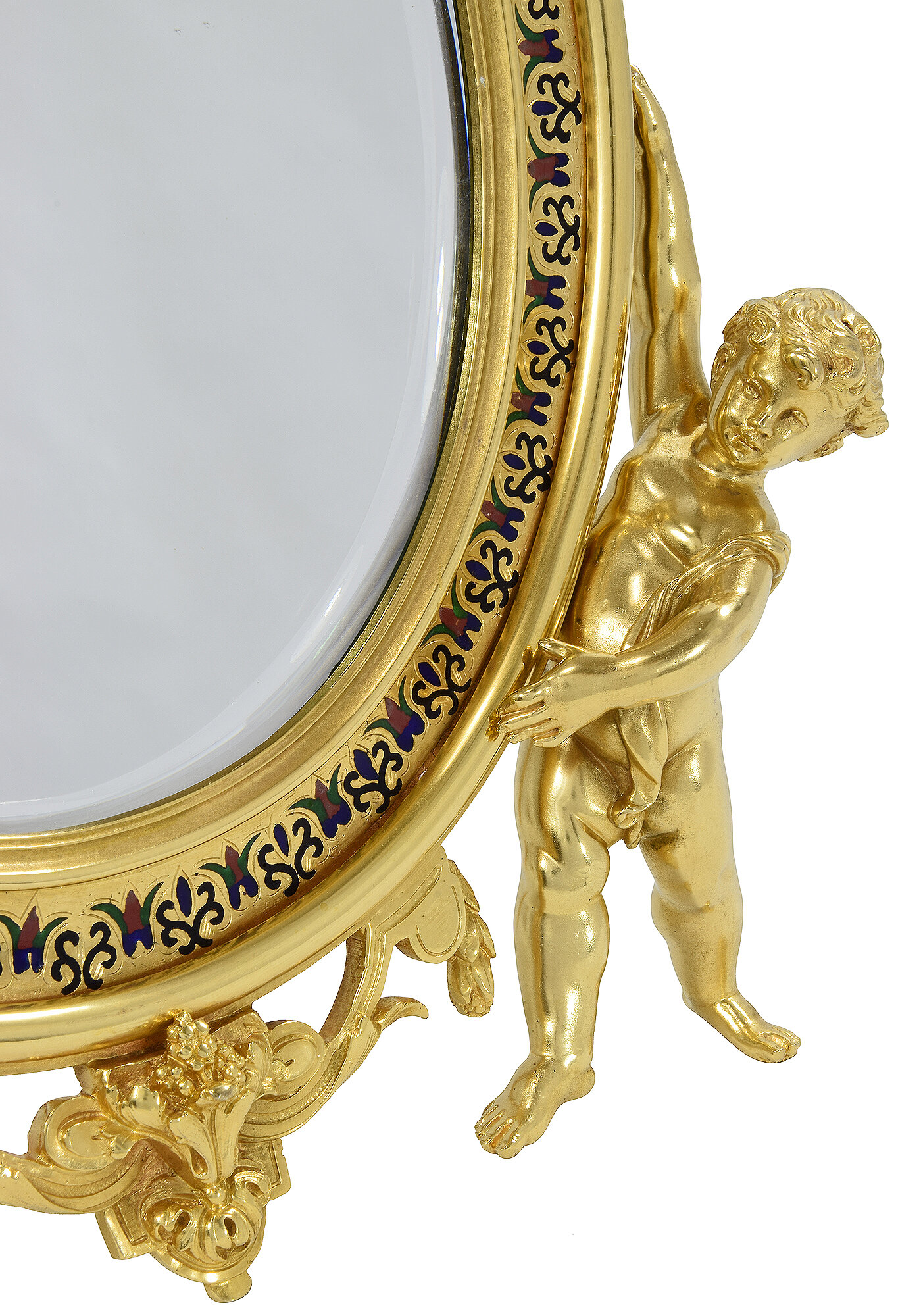 miroir bronze cloisonne (4)
