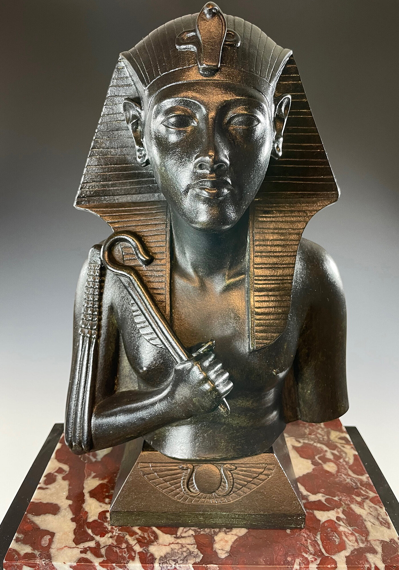 Pendule Retour d’Egypte Toutânkhamon Bronzier VIRLET 1908 (3)