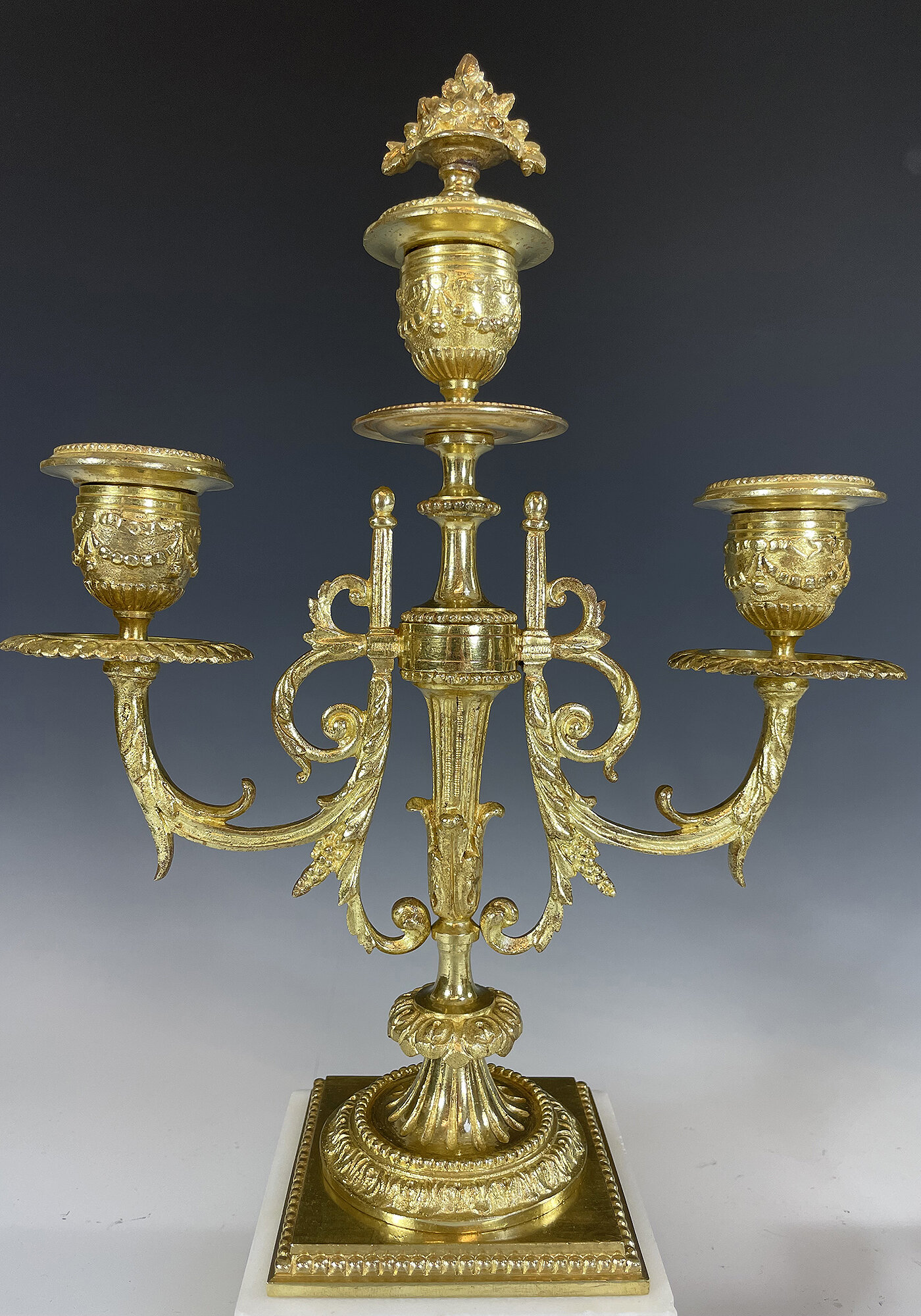 paire de chandeliers bronze napoleon III (2)