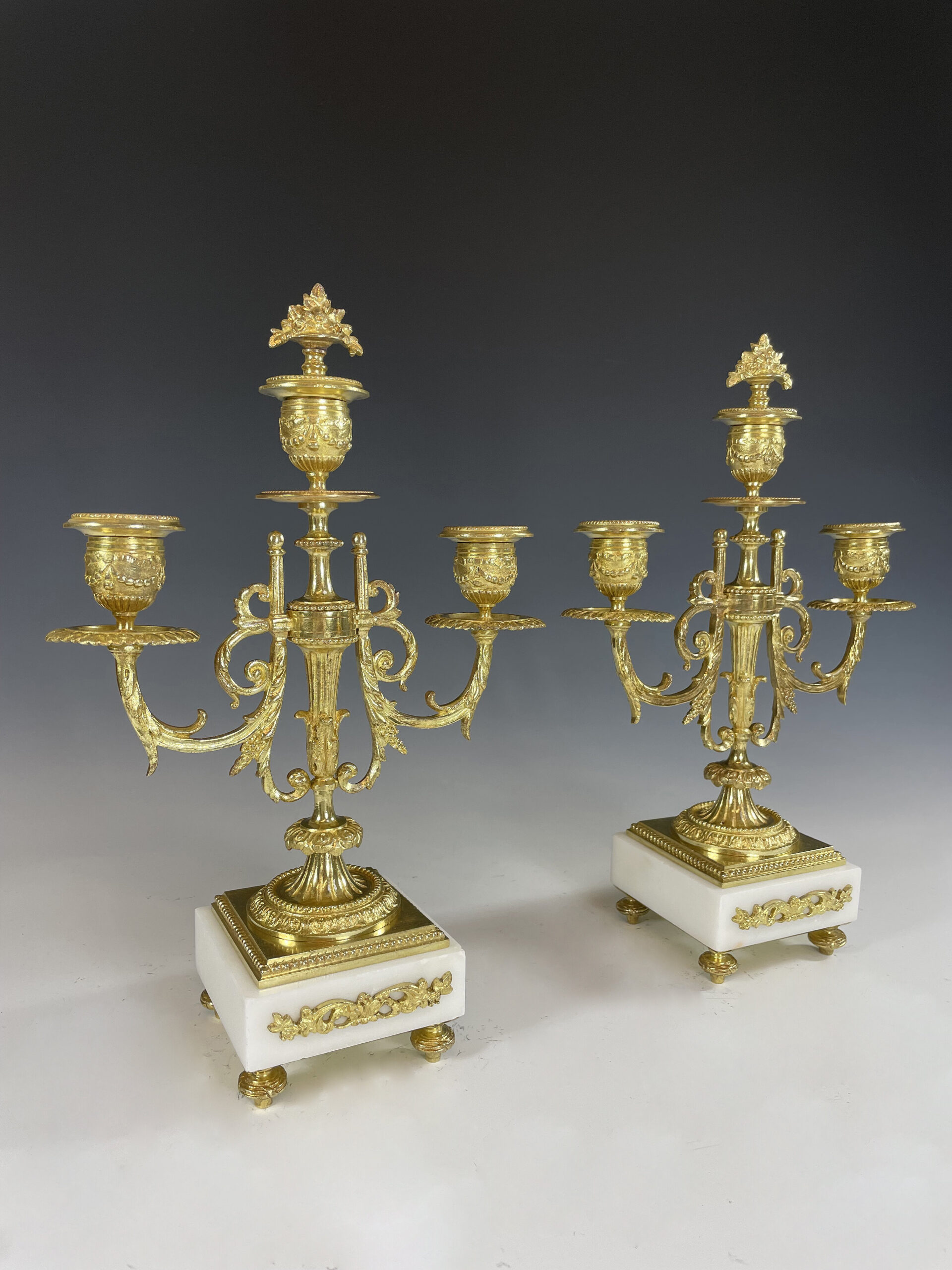 paire de chandeliers bronze napoleon III (3)