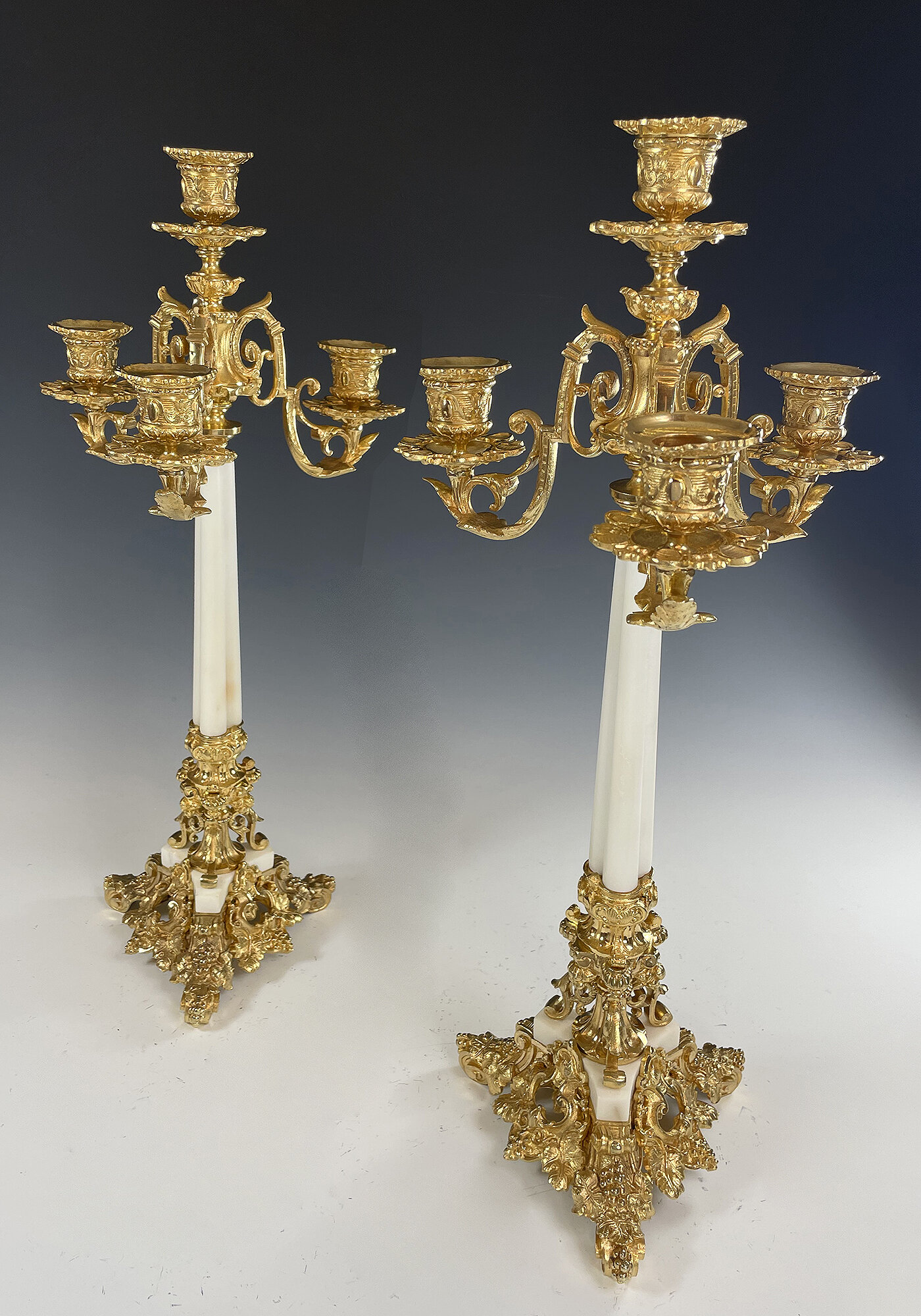 paire de chandeliers bronze (1)