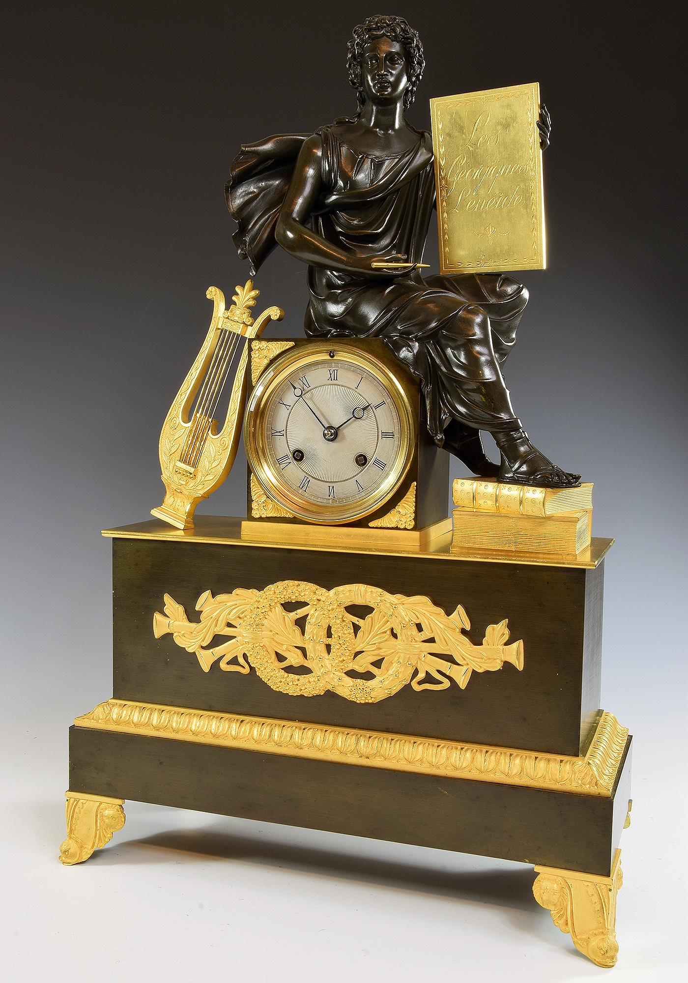 Pendule à l’éffigie du poète Virgile, signé CAILLY 1840 (5)